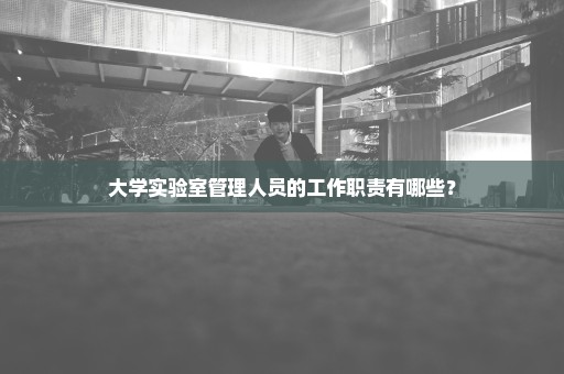 大学实验室管理人员的工作职责有哪些？