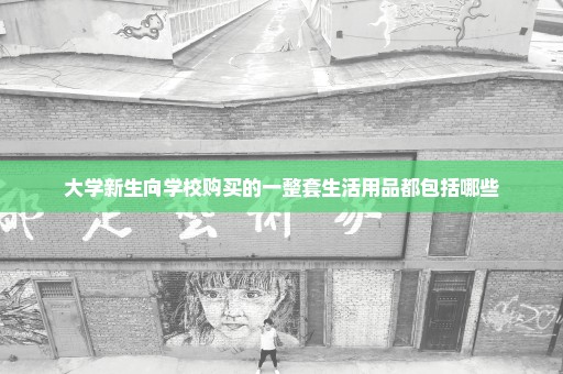 大学新生向学校购买的一整套生活用品都包括哪些