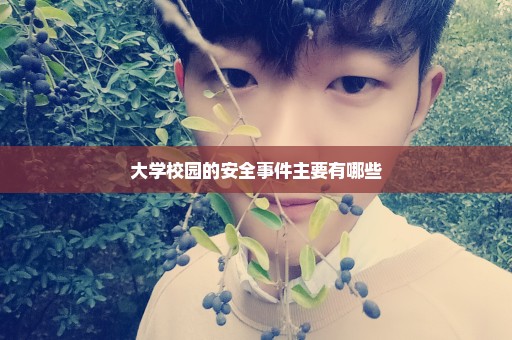 大学校园的安全事件主要有哪些