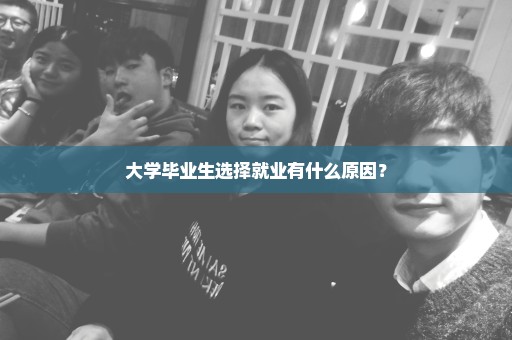 大学毕业生选择就业有什么原因？