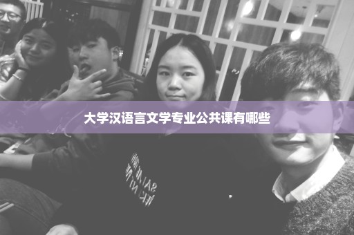 大学汉语言文学专业公共课有哪些