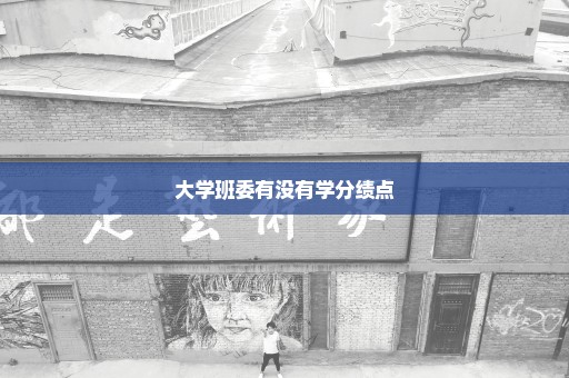 大学班委有没有学分绩点