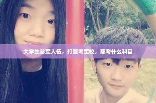 大学生参军入伍，打算考军校，都考什么科目