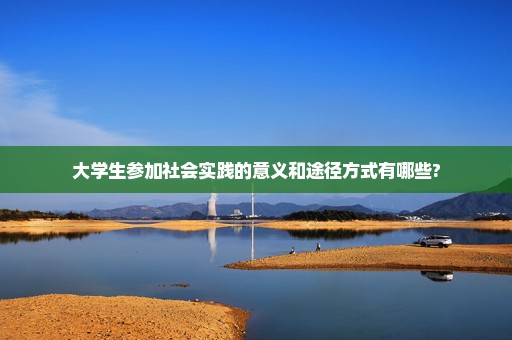 大学生参加社会实践的意义和途径方式有哪些?