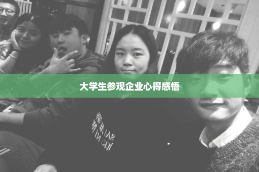 大学生参观企业心得感悟