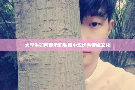 大学生如何传承和弘扬中华优秀传统文化