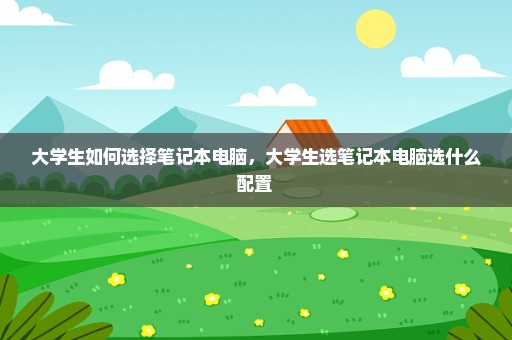 大学生如何选择笔记本电脑，大学生选笔记本电脑选什么配置 