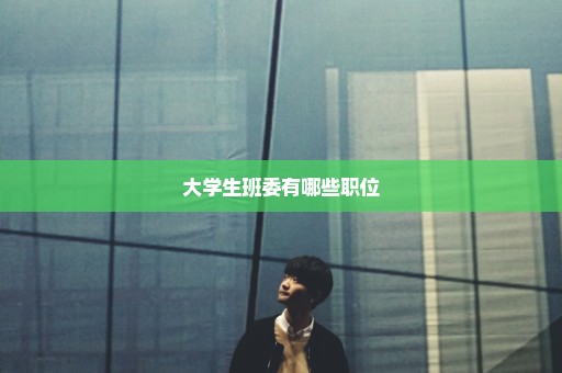 大学生班委有哪些职位