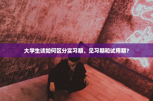 大学生该如何区分实习期、见习期和试用期？