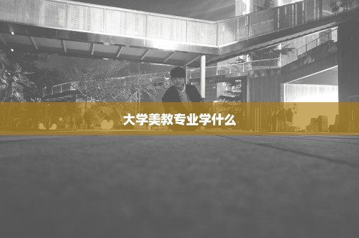 大学美教专业学什么