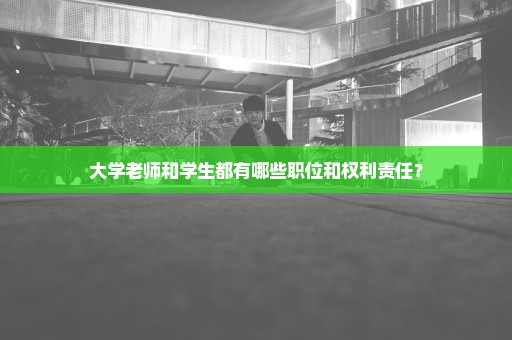 大学老师和学生都有哪些职位和权利责任？