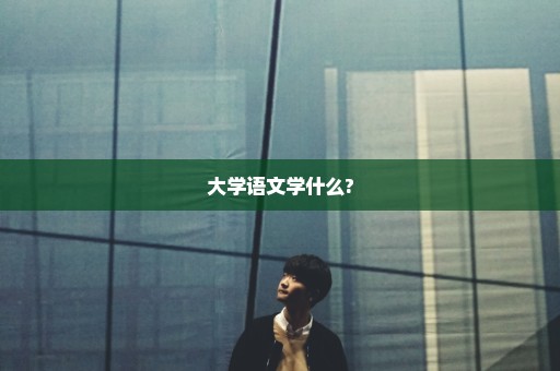 大学语文学什么?