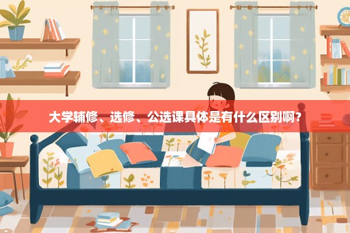 大学辅修、选修、公选课具体是有什么区别啊？