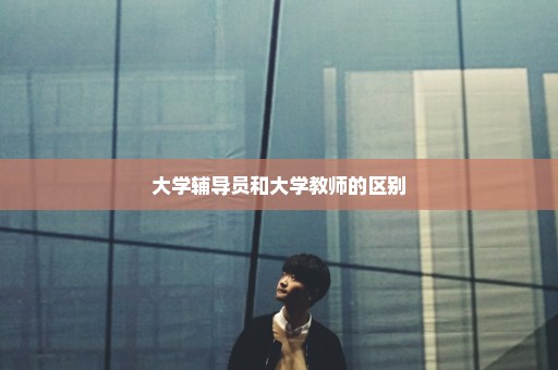 大学辅导员和大学教师的区别