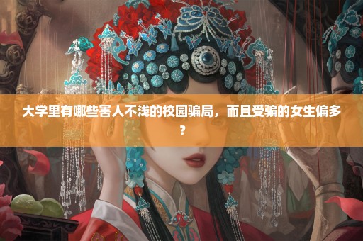 大学里有哪些害人不浅的校园骗局，而且受骗的女生偏多？