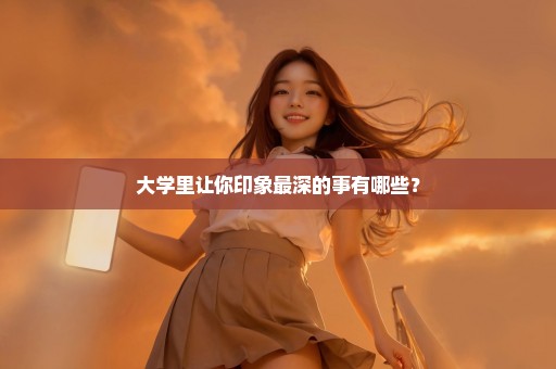 大学里让你印象最深的事有哪些？