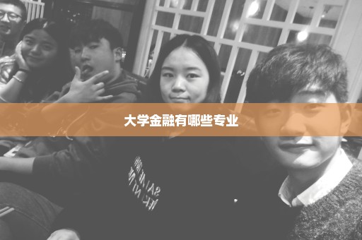 大学金融有哪些专业
