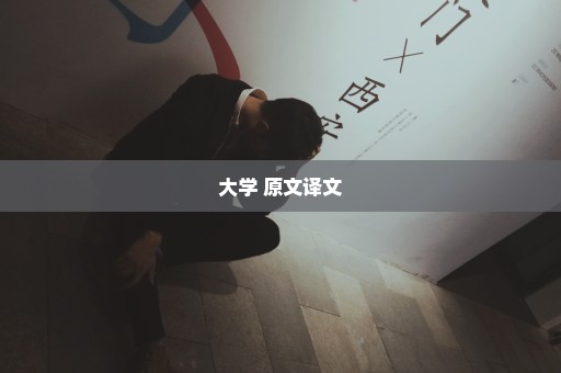 大学 原文译文