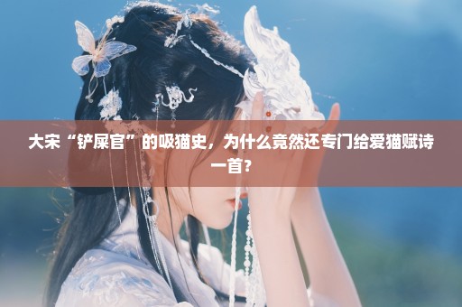 大宋“铲屎官”的吸猫史，为什么竟然还专门给爱猫赋诗一首？