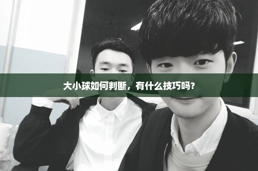 大小球如何判断，有什么技巧吗？