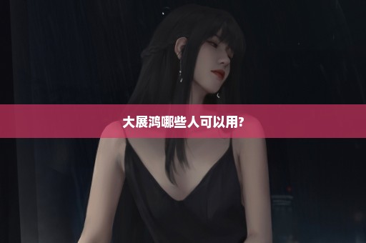 大展鸿哪些人可以用?