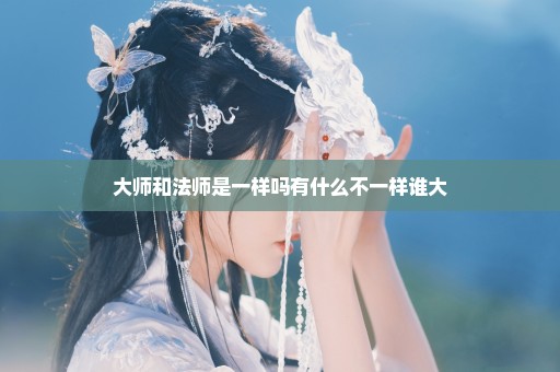 大师和法师是一样吗有什么不一样谁大