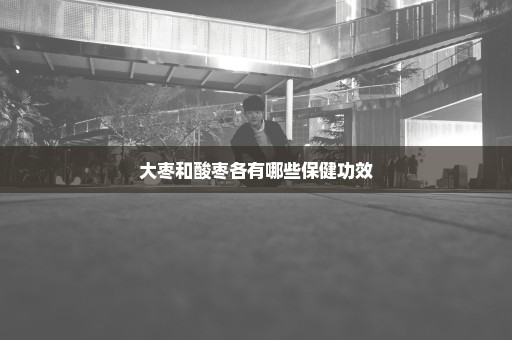 大枣和酸枣各有哪些保健功效