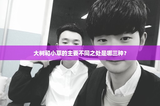 大树和小草的主要不同之处是哪三种？