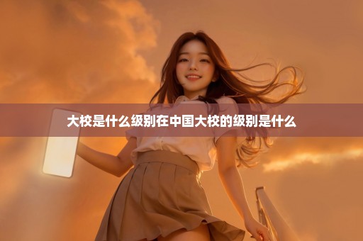 大校是什么级别在中国大校的级别是什么