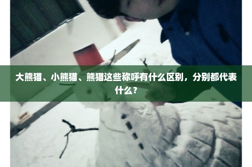 大熊猫、小熊猫、熊猫这些称呼有什么区别，分别都代表什么？
