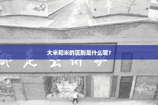 大米和米的区别是什么呢？