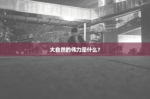 大自然的伟力是什么？