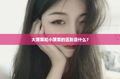 大菠菜和小菠菜的区别是什么？