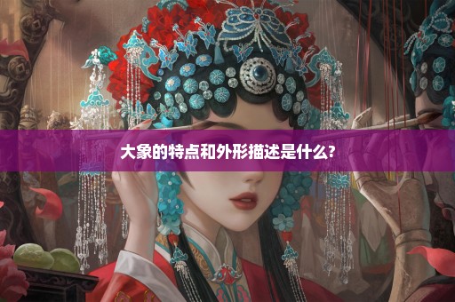 大象的特点和外形描述是什么?