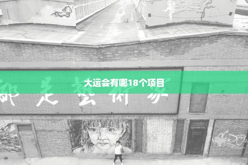 大运会有哪18个项目