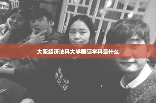 大阪经济法科大学国际学科是什么