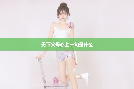 天下父母心上一句是什么