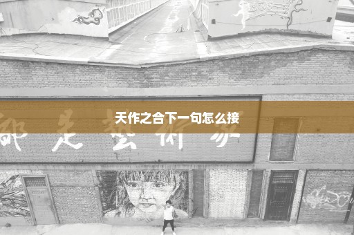 天作之合下一句怎么接