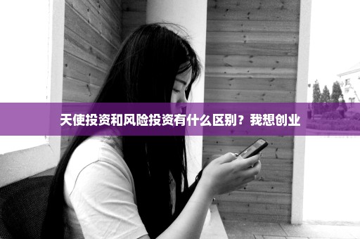 天使投资和风险投资有什么区别？我想创业