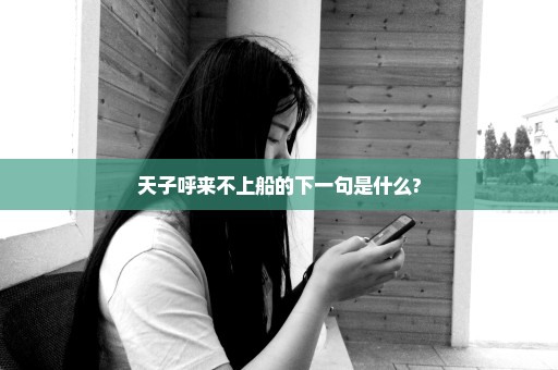 天子呼来不上船的下一句是什么?