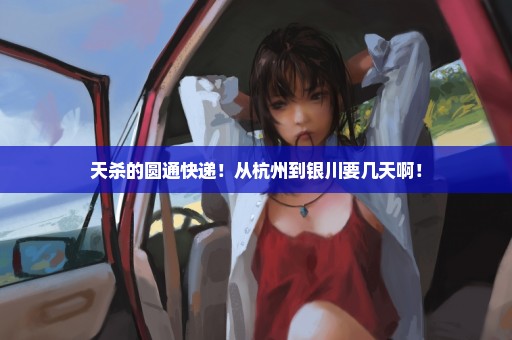天杀的圆通快递！从杭州到银川要几天啊！