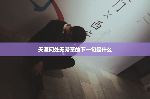 天涯何处无芳草的下一句是什么