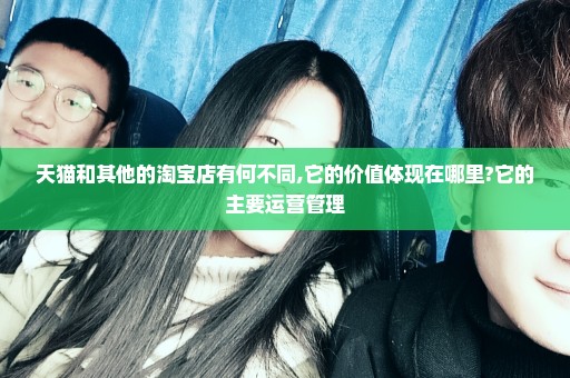 天猫和其他的淘宝店有何不同,它的价值体现在哪里?它的主要运营管理