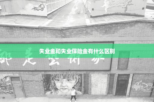 失业金和失业保险金有什么区别