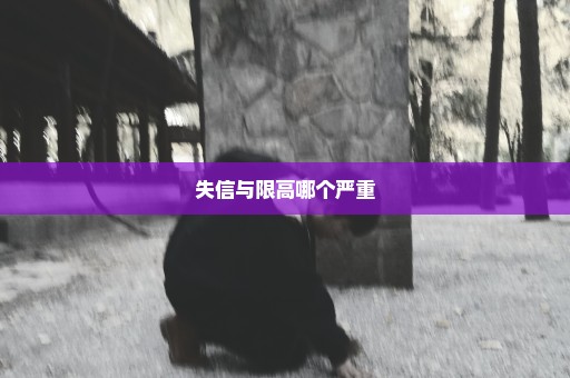 失信与限高哪个严重