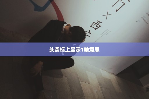 头条标上显示1啥意思