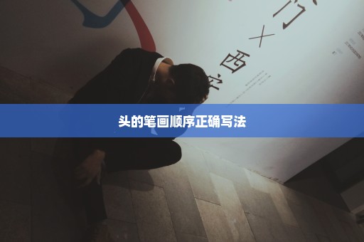 头的笔画顺序正确写法