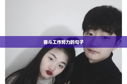 奋斗工作努力的句子