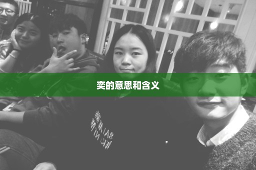 奕的意思和含义