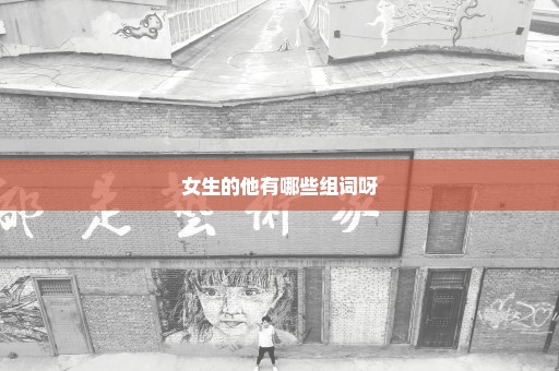 女生的他有哪些组词呀